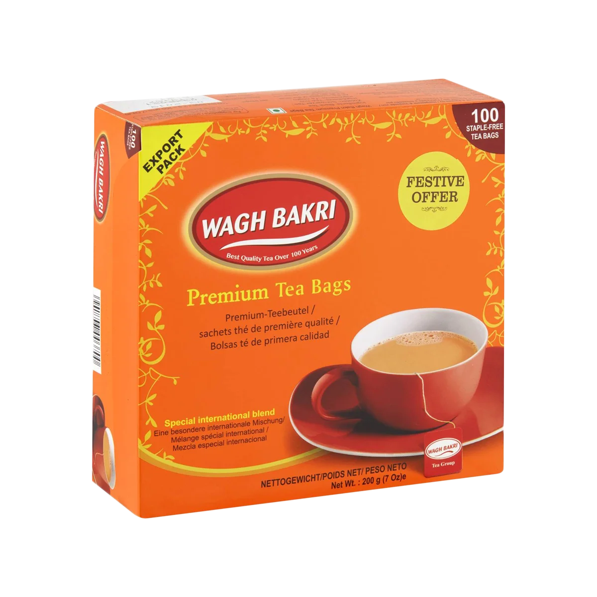 Wagh Bakri - Premium Tea Bags 200g | 100 Bag