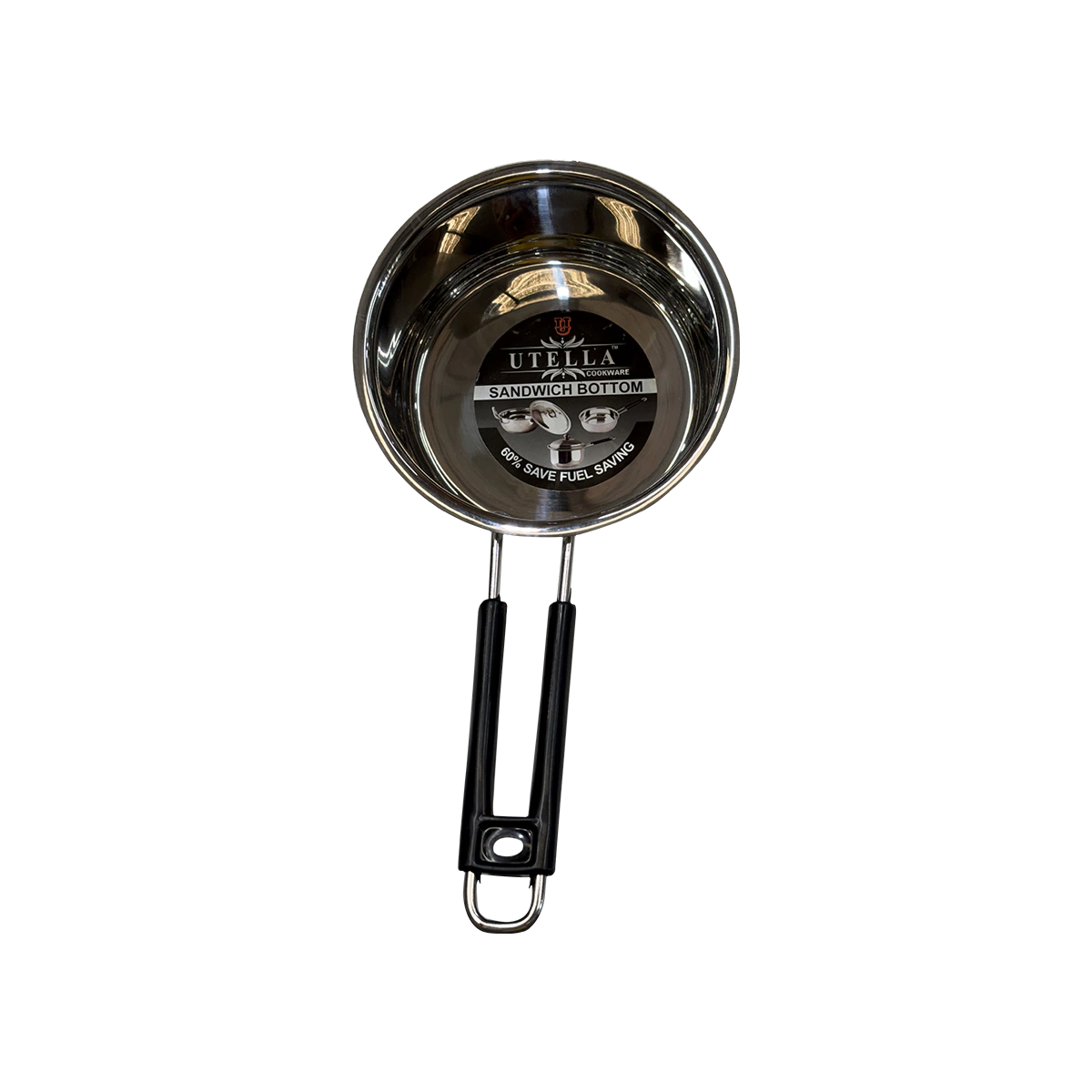 Utella - Stainless Steel Sandwich Bottom Saucepan Size 2 | 1 Pack