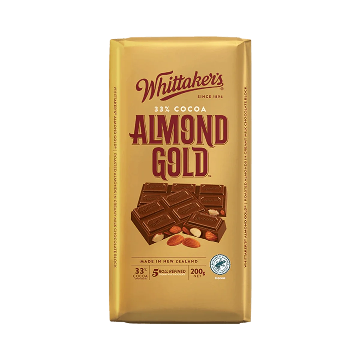 Whittaker's - Creamy Milk Chocolate Almond Gold | 200g