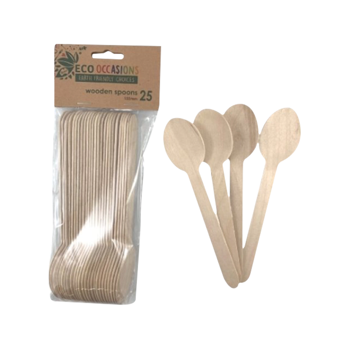 Eco Occasions - Wooden Spoons | 25 Pack