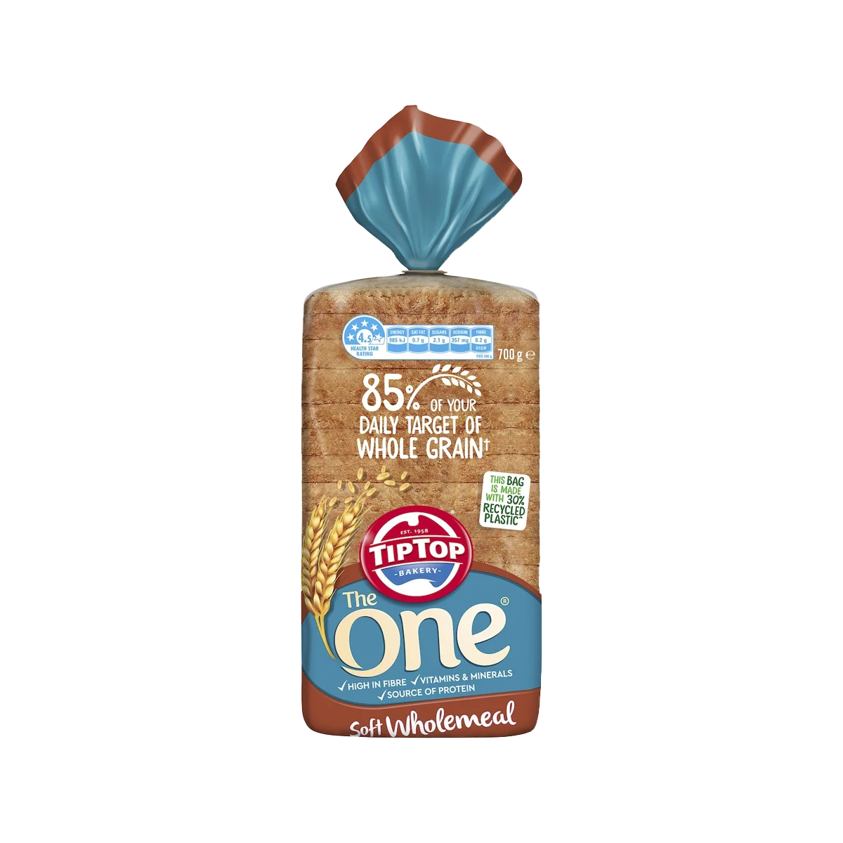 Tip Top - The One Wholemeal Sandwich Slice Bread Loaf | 700g