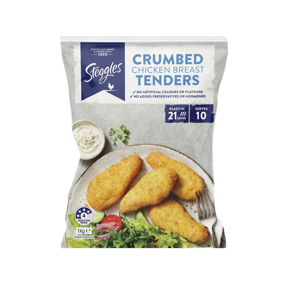 Steggles - Frozen Classic Crumb Chicken Breast Tenders | 1kg