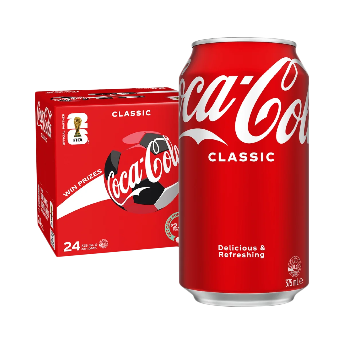 Coca Cola - Cola Soft Drink Cans 375mlx24 | 24 Pack