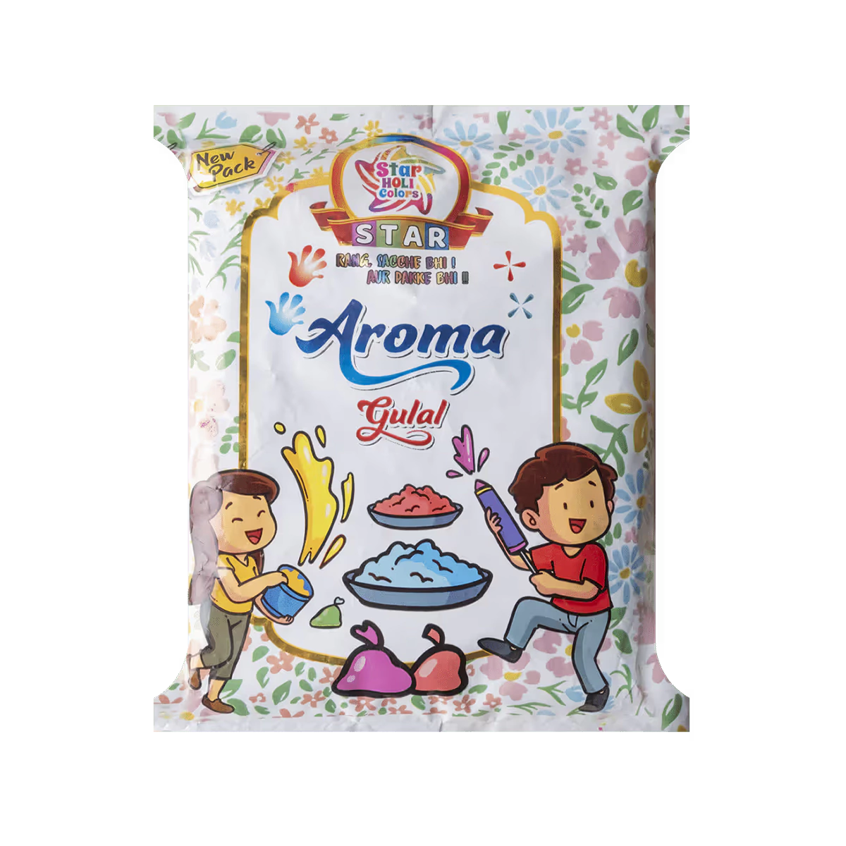 Star - Holi Colours Aroma Herbal Gulal Yellow | 80g