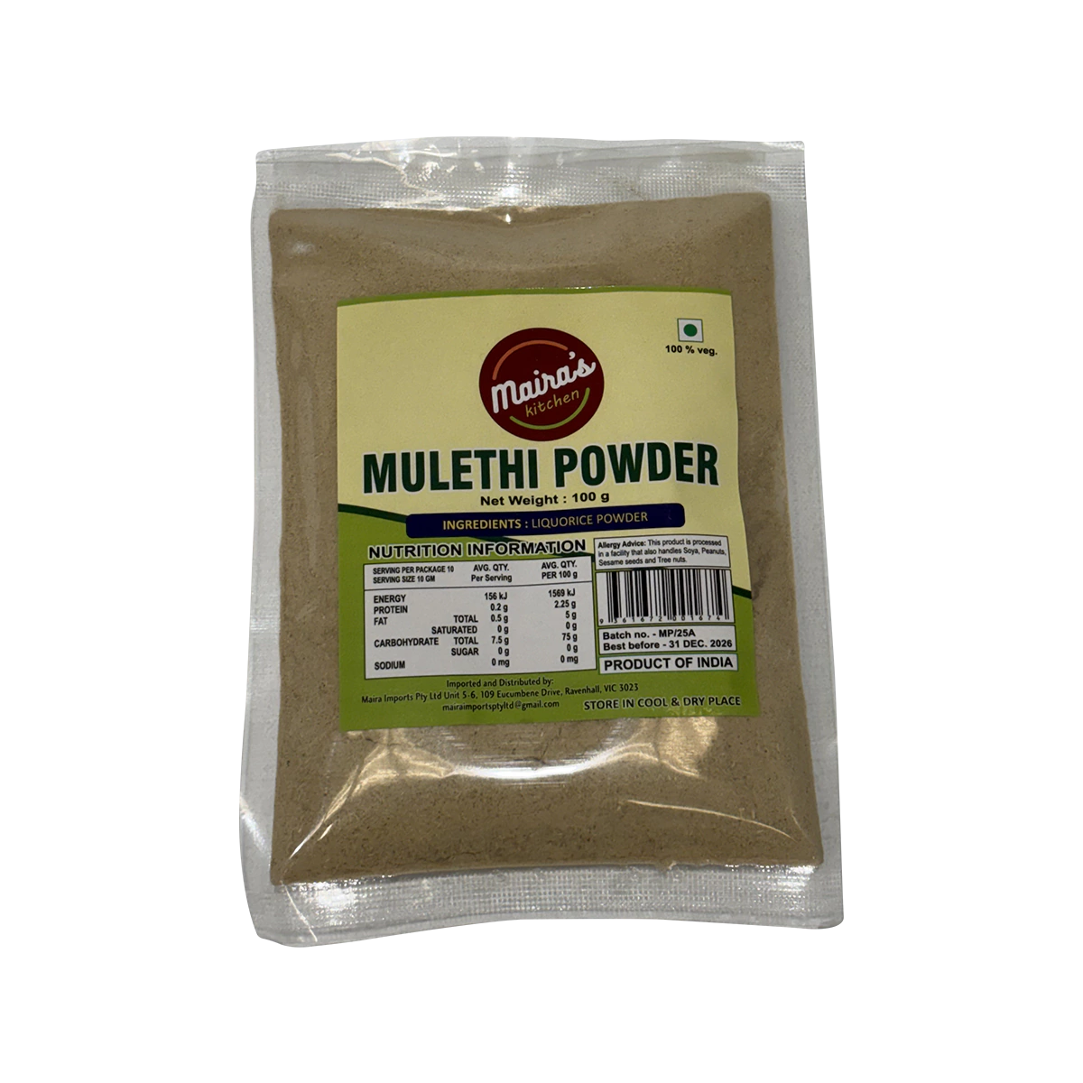Maira's Kitchen - Mulethi Licorice Powder | 100g