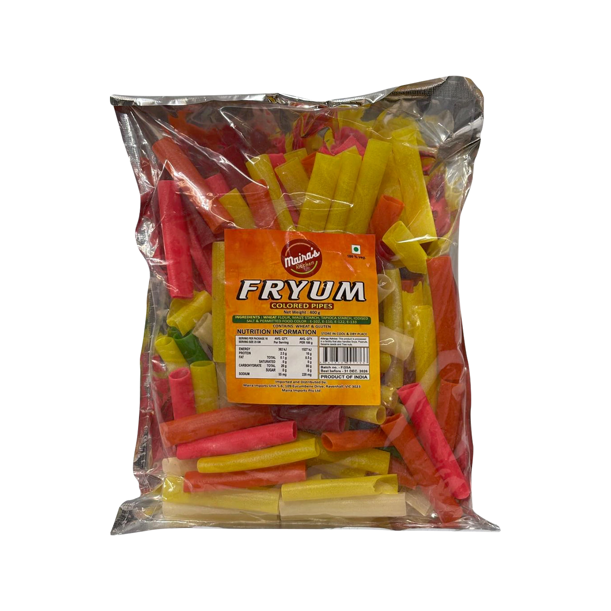 Maira's Kitchen - Fryum Pipes | 400g