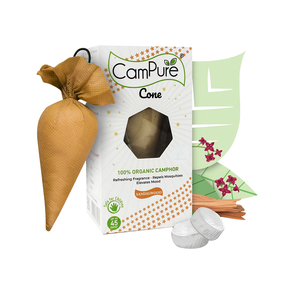 Mangalam - CamPure Camphor Cone Sandalwood | 60g