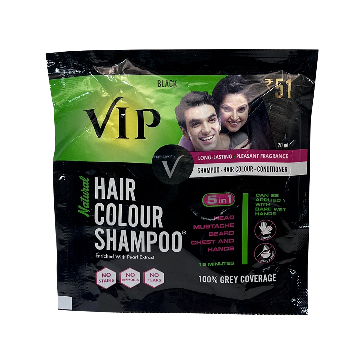 VIP - Hair Colour Shampoo Black | 20ml