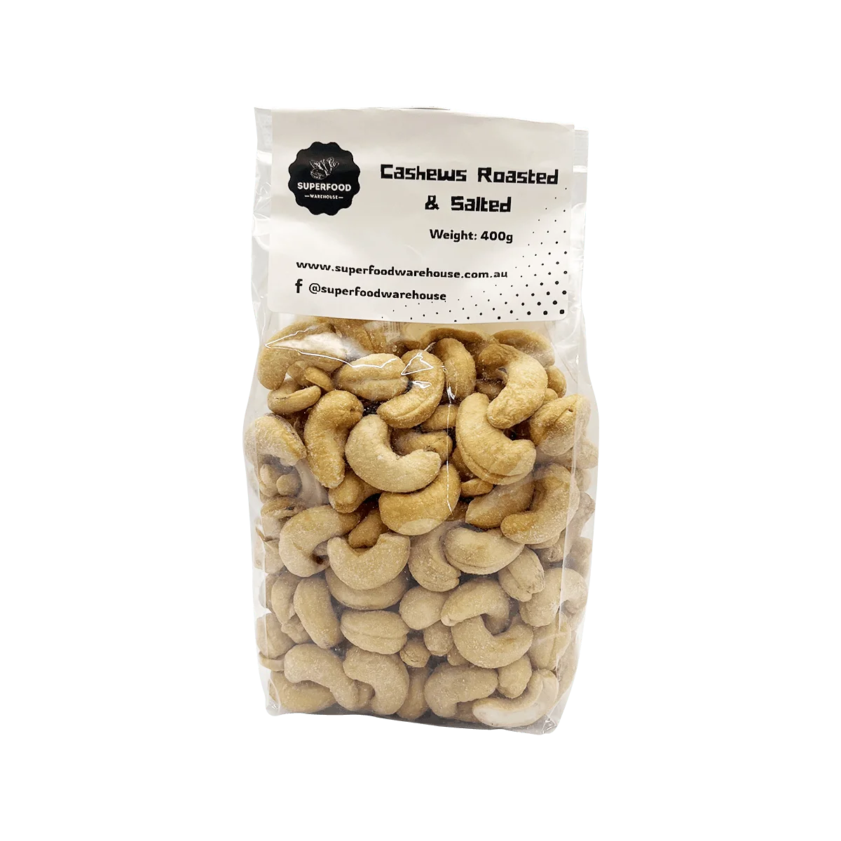 Superfood Warehouse - Premium Cashews Roasted Salted Large | 400g