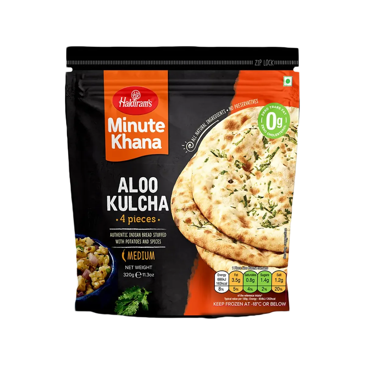 Haldiram's - Aloo Kulcha 4Pcs | 320g