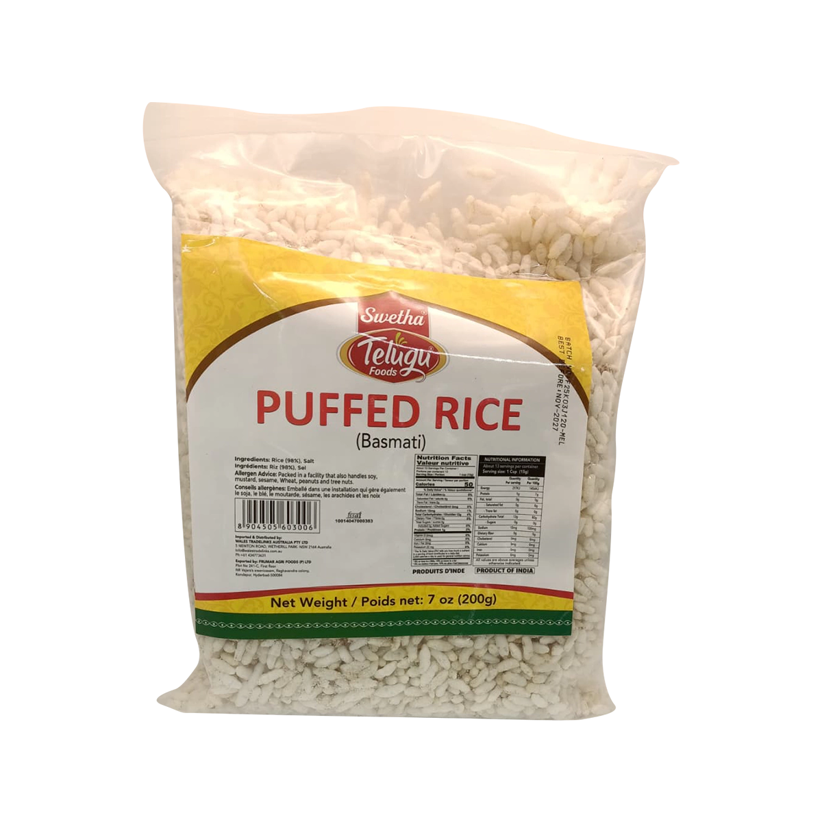 Swetha Telugu Foods - Basmati Puffed Rice | 200g