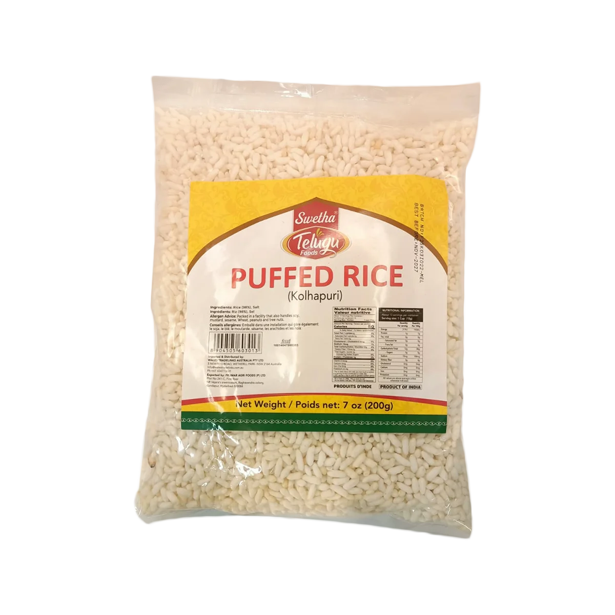 Swetha Telugu Foods - Kolhapuri Puffed Rice | 200g