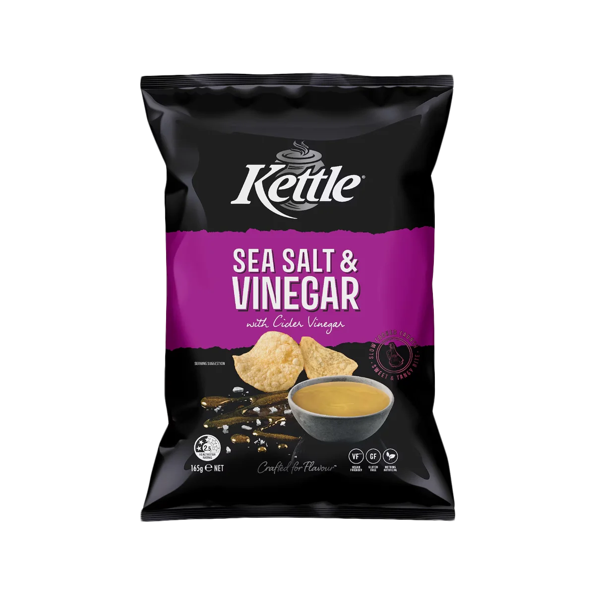 Kettle - Sea Salt and Vinegar Potato Chips | 165g