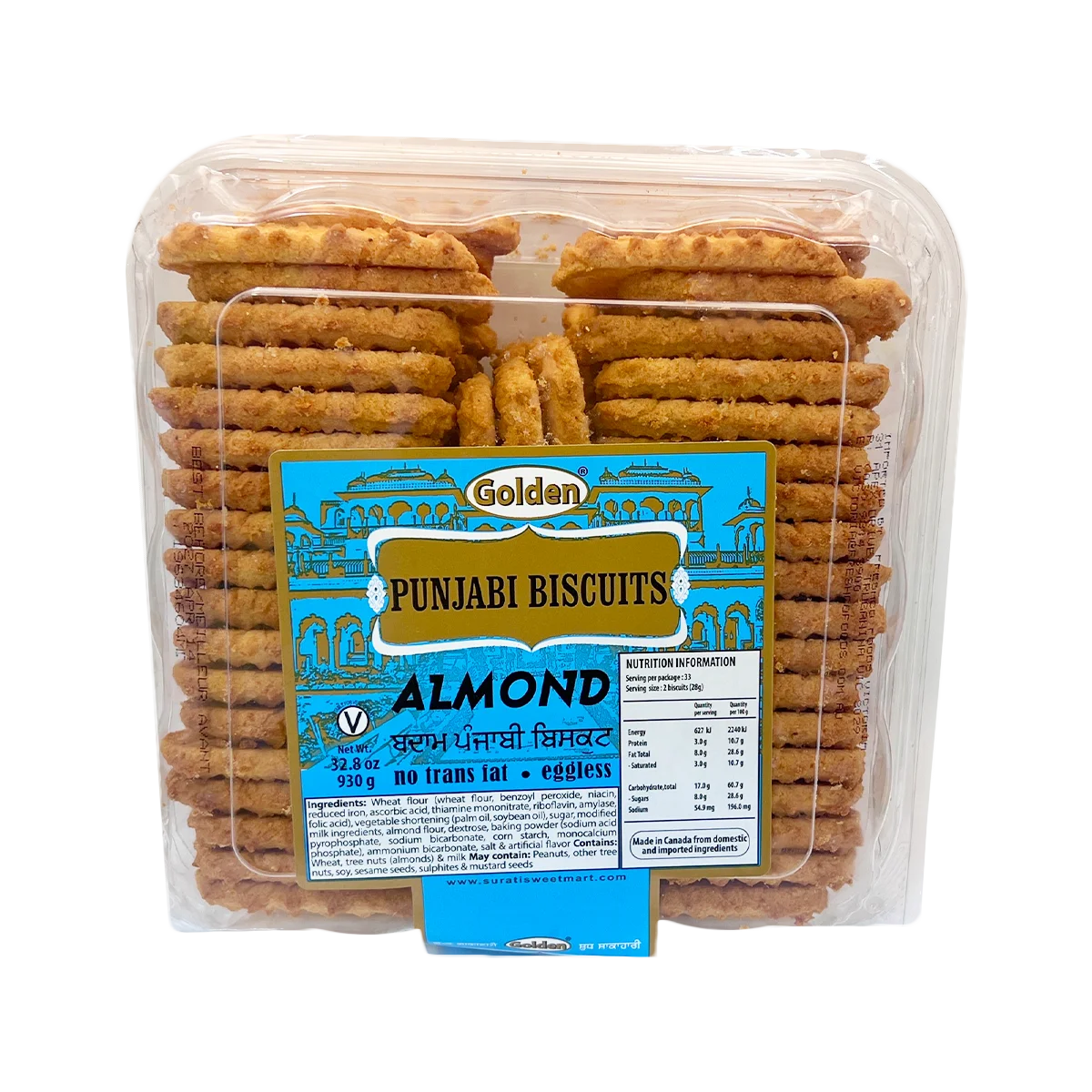 Golden - Punjabi Biscuits Almond | 930g