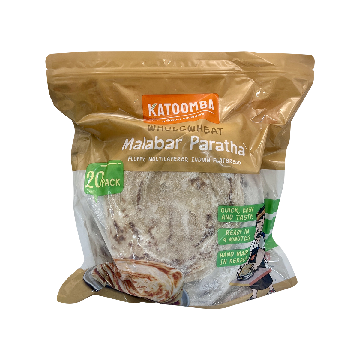 Katoomba - Whole Wheat Malabar Paratha | 20 Pcs