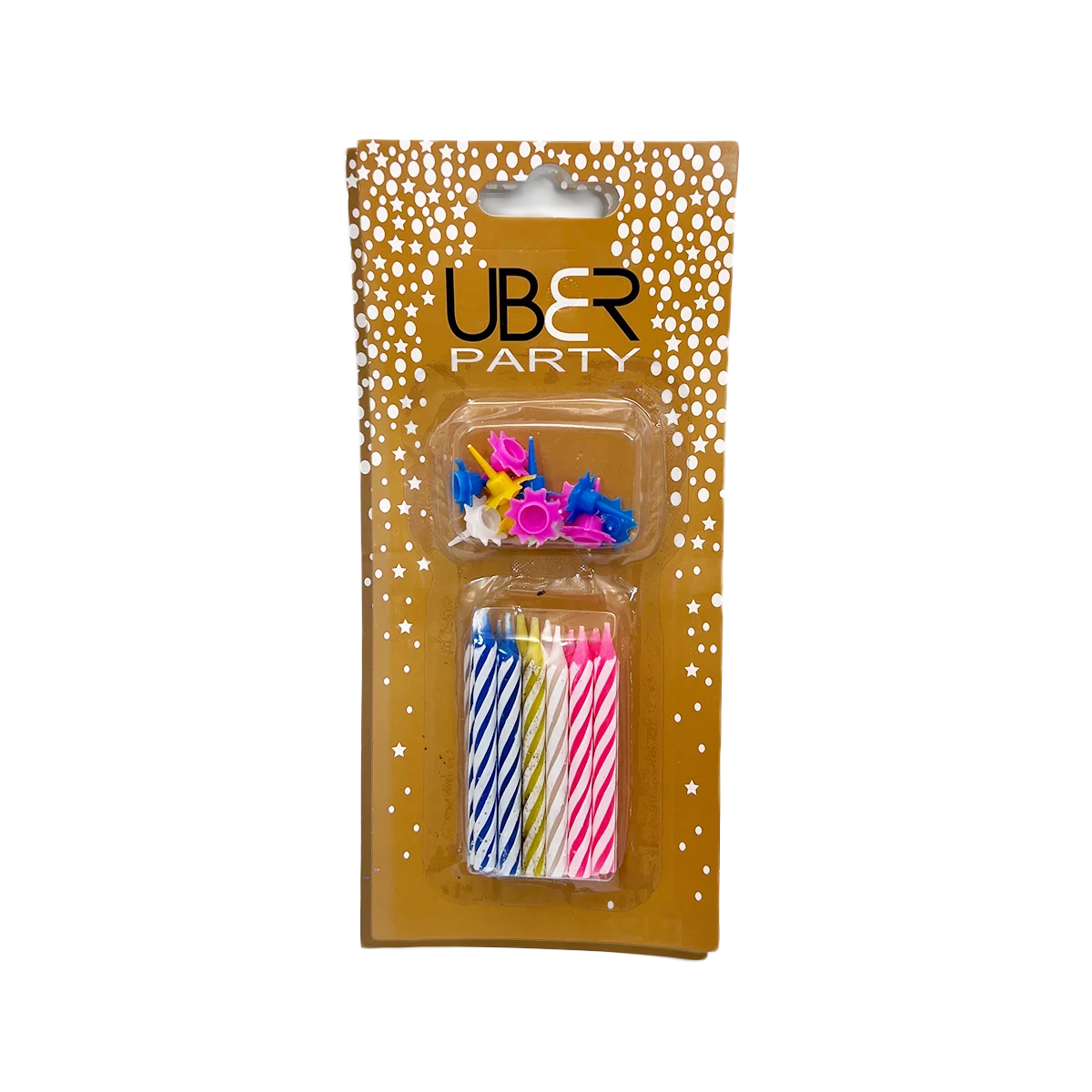 Uber - Spiral Stripe Candles | 12 Pack