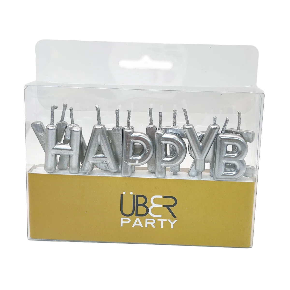 Uber - Happy Birthday Silver Candles | 1 Pack
