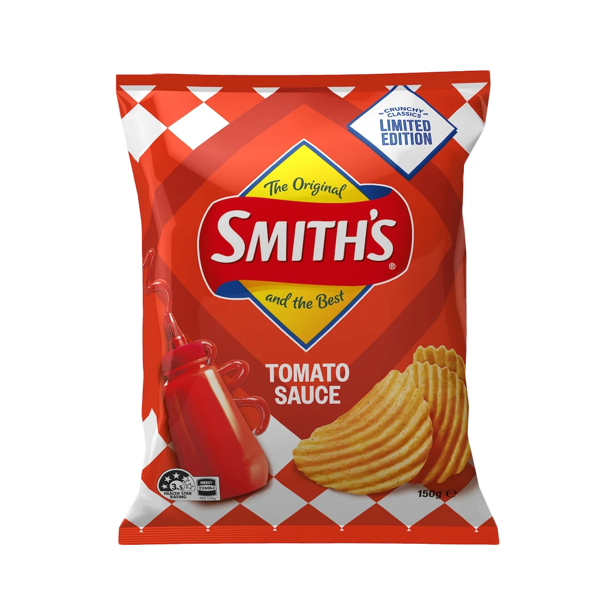 Smiths - Crinkle Cut Potato Chips Tomato Sauce | 150g