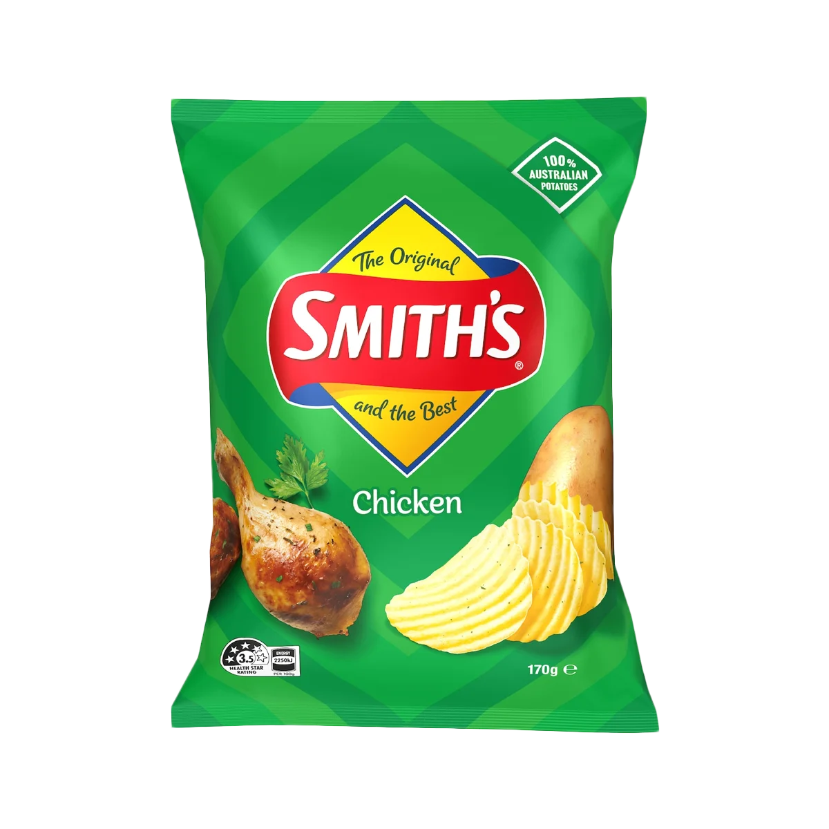 Smiths - Crinkle Cut Potato Chips Chicken | 170g
