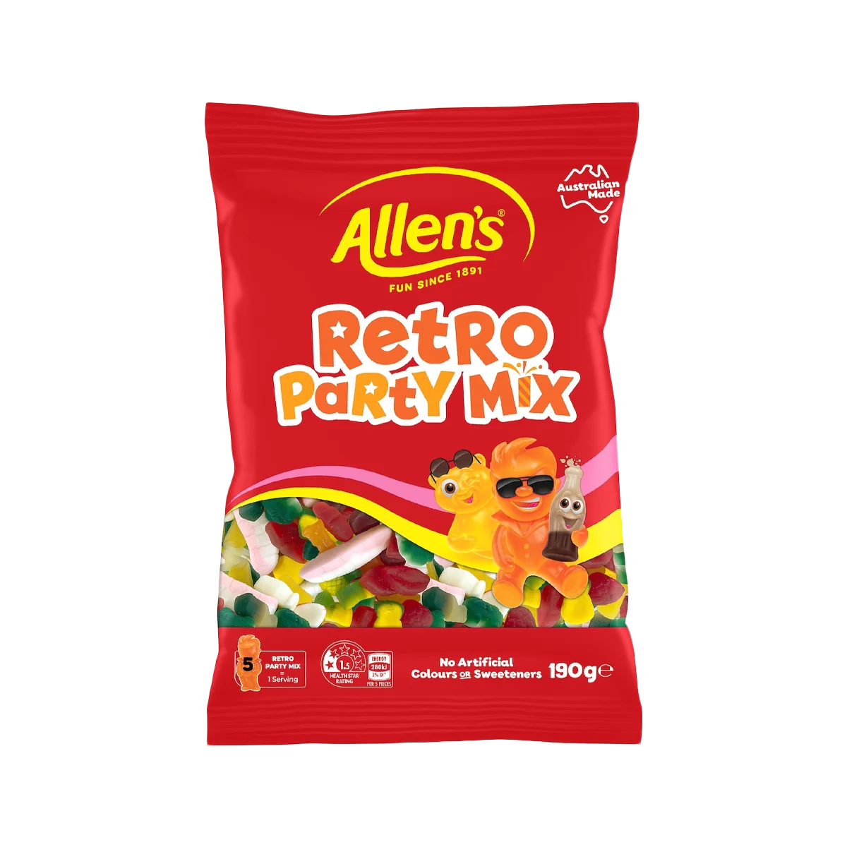 Allen's - Lollies Retro Party Mix Lolly Bag | 190g