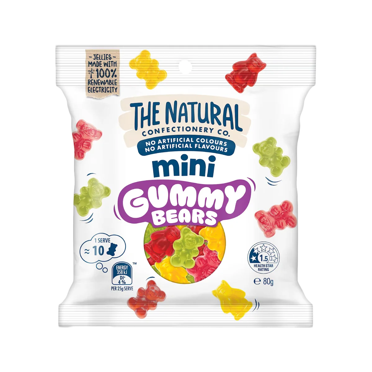 TNCC - The Natural Confectionery Co. Mini Gummy Bears Lollies | 80g