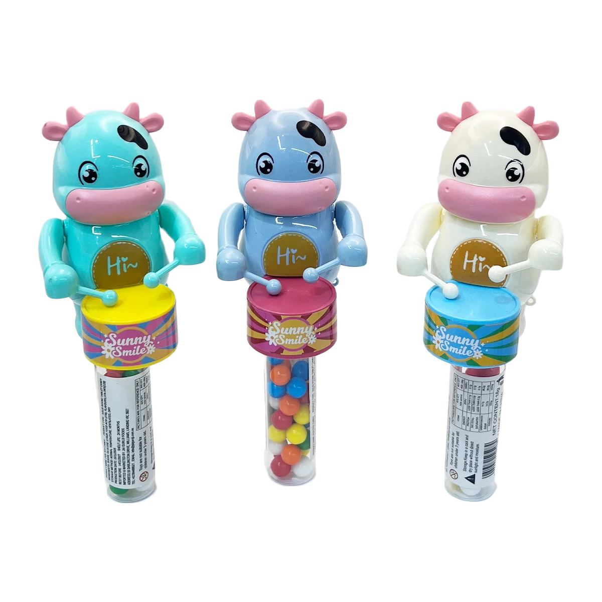 Jai Guruji - Windup Little Cow Beating Drum Toy Candy Tube | 1 Each