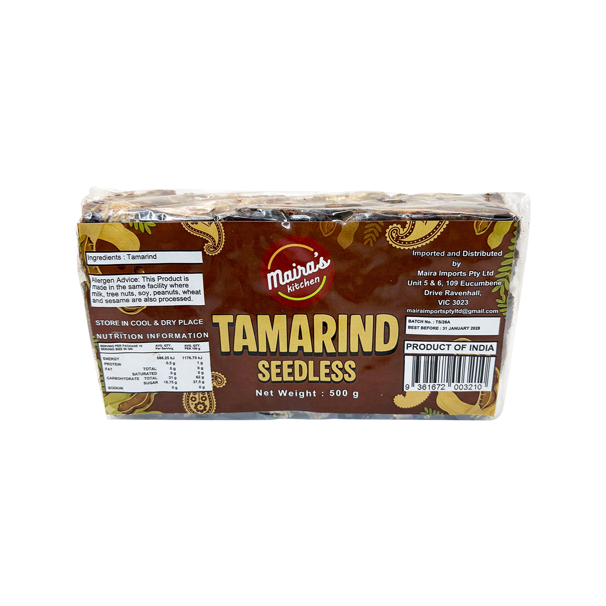 Maira's Kitchen - Tamarind Seedless | 500g