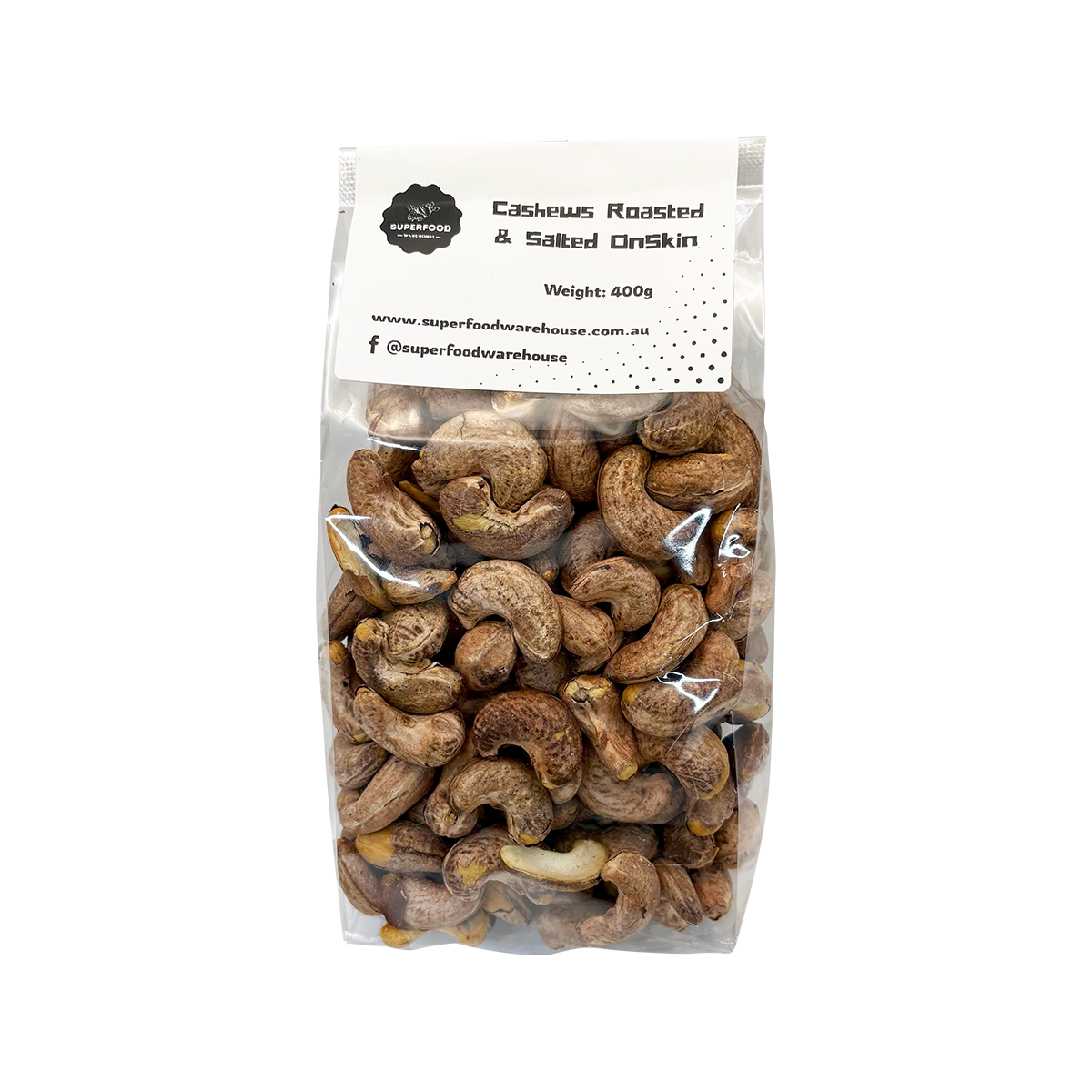 Superfood Warehouse - King Cashews Roasted & Salted with onSkin | 400g