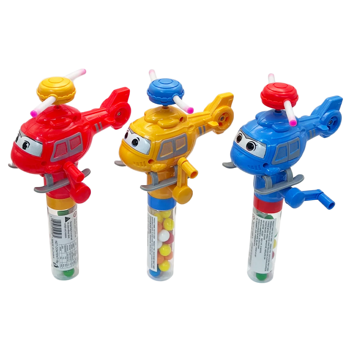 Jai Guruji - Hand Cranked Light Fun Plane Toy Candy Tube | 1 Each