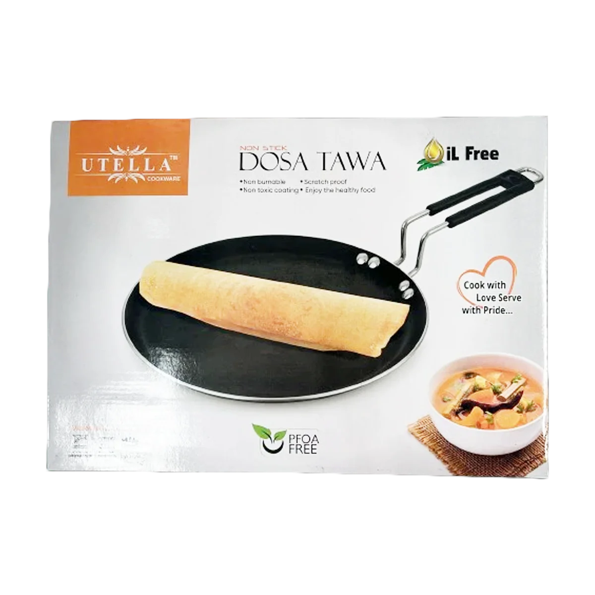 Utella - Non Stick Dosa Tawa 28cm Size 2 | 1 Each