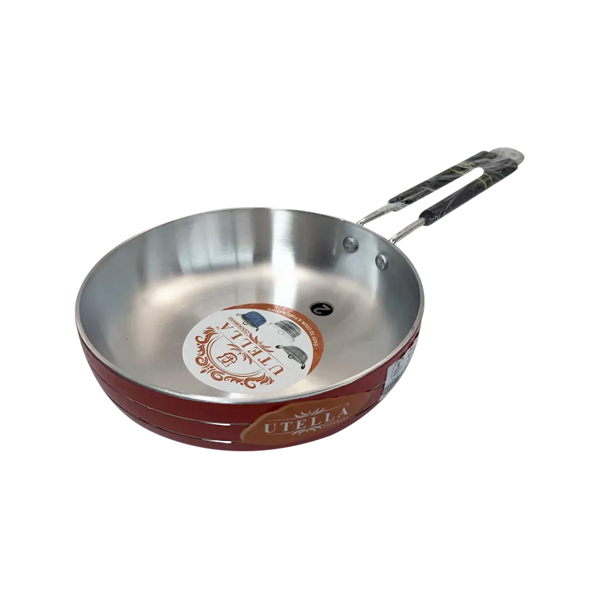 Utella - Frypan Red Color Size 2 | 1 Each