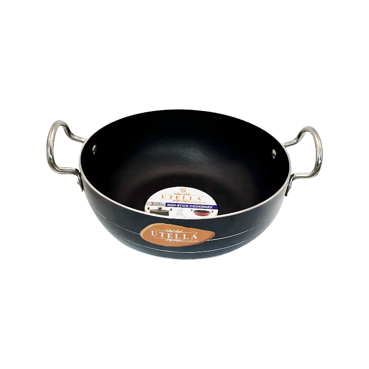 Utella - Non Stick Black Kadhai | 1 Each