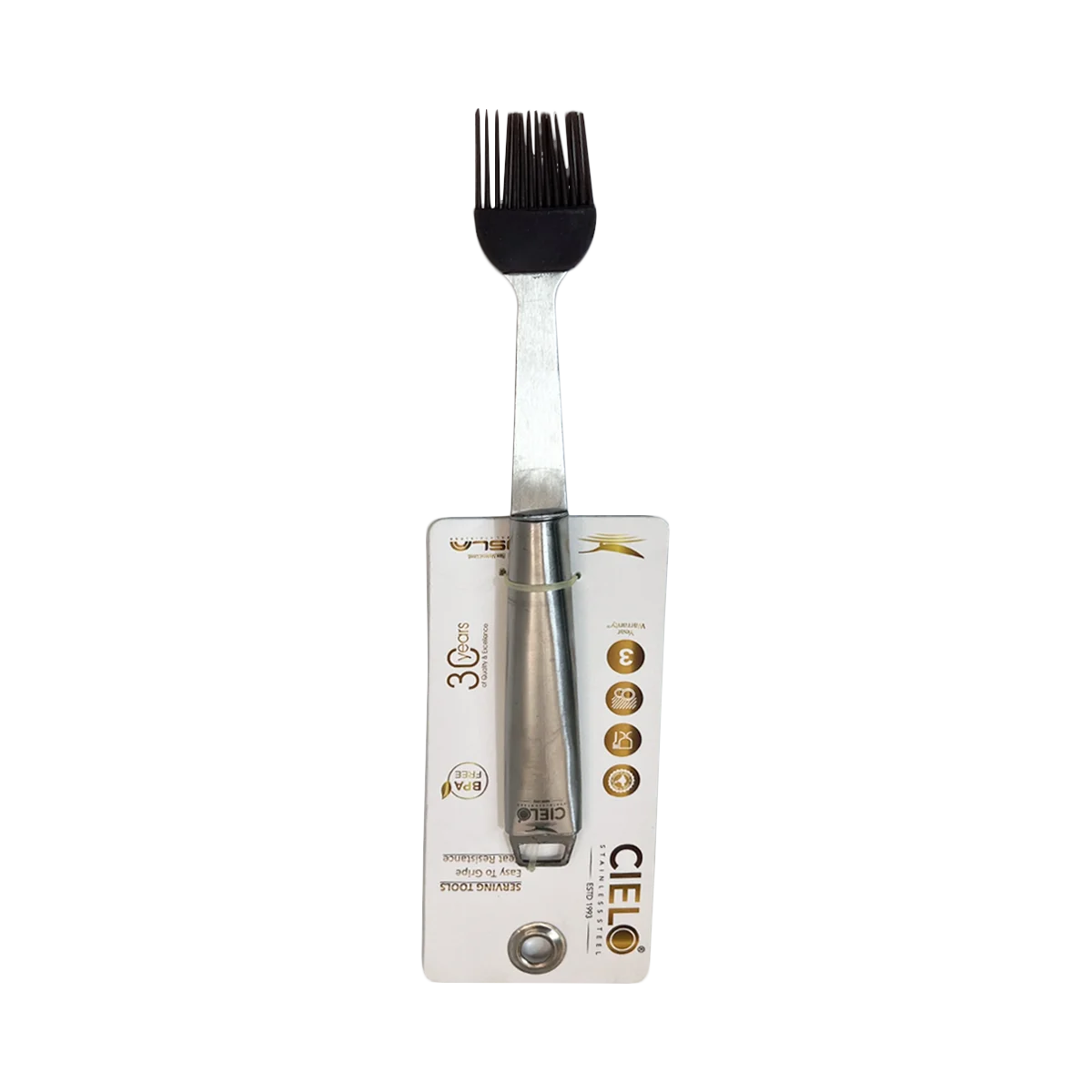 Cielo - Stainless Steel Oval Matt Oil Brush | 1 Each