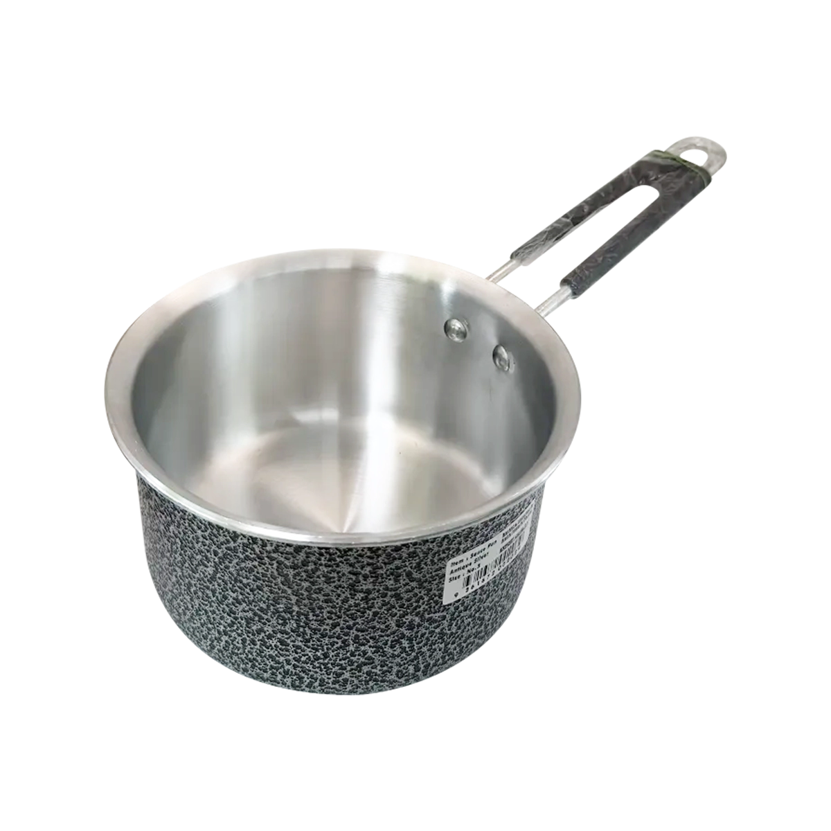 Utella - Saucepan Black Silver Size 3 | 1 Each