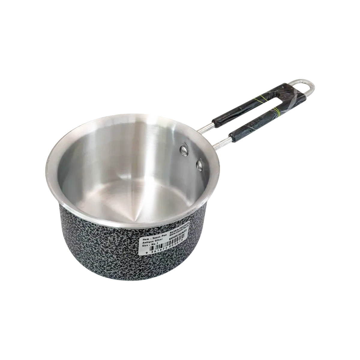 Utella - Saucepan Black Silver Size 1 | 1 Each