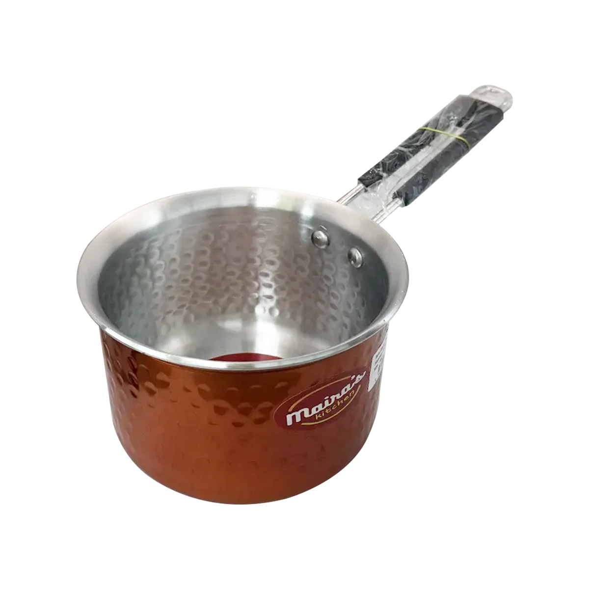 Maira's Kitchen - Hammered Sauce Pan Copper Color Size 3 | 1 Each
