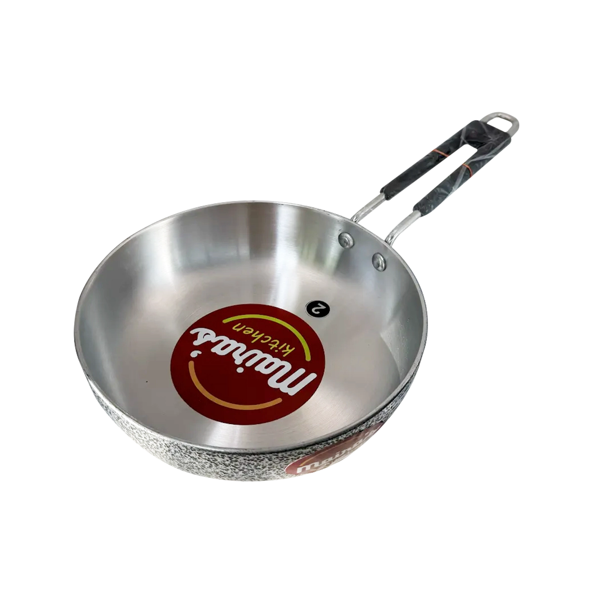 Maira's Kitchen - Fry Pan Black Silver Size 1 | 1 Each