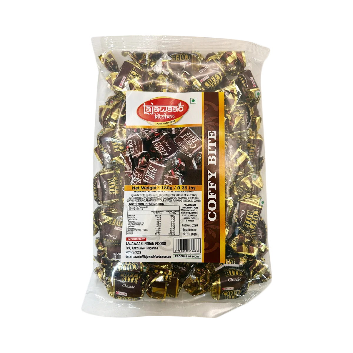 Lajawaab Kitchen - Coffy Bite Candy Assorted 180g | 1 Pack