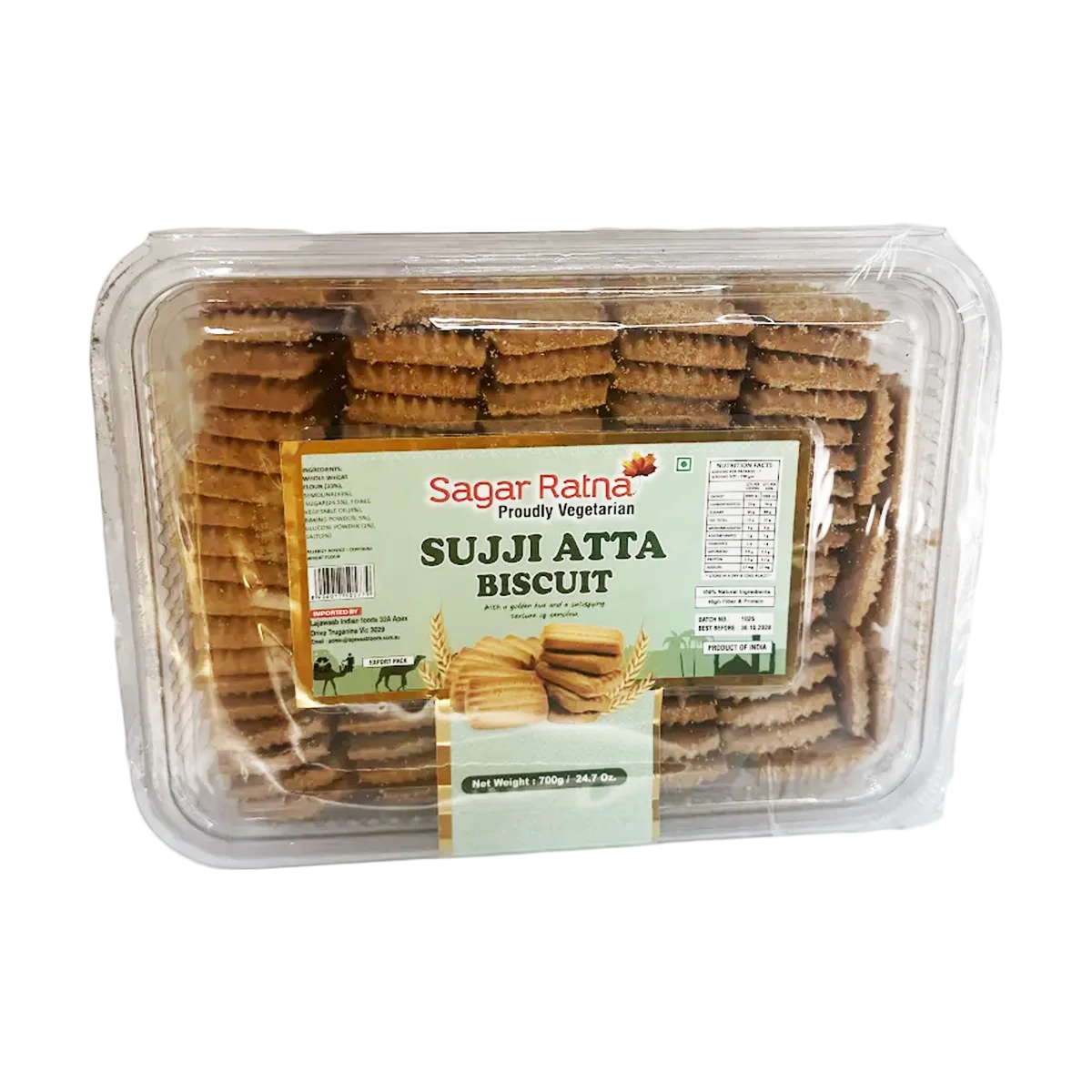 Sagar Ratna - Suji Atta Biscuits | 700g