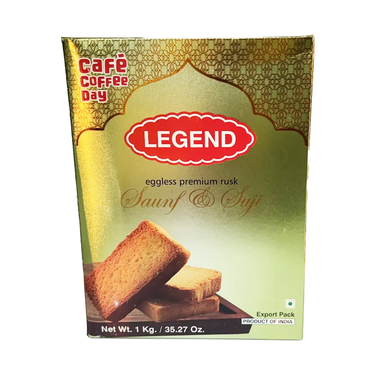 Cafe Coffee Day - Legend Saunf & Suji Rusk Eggless Export Pack | 1kg