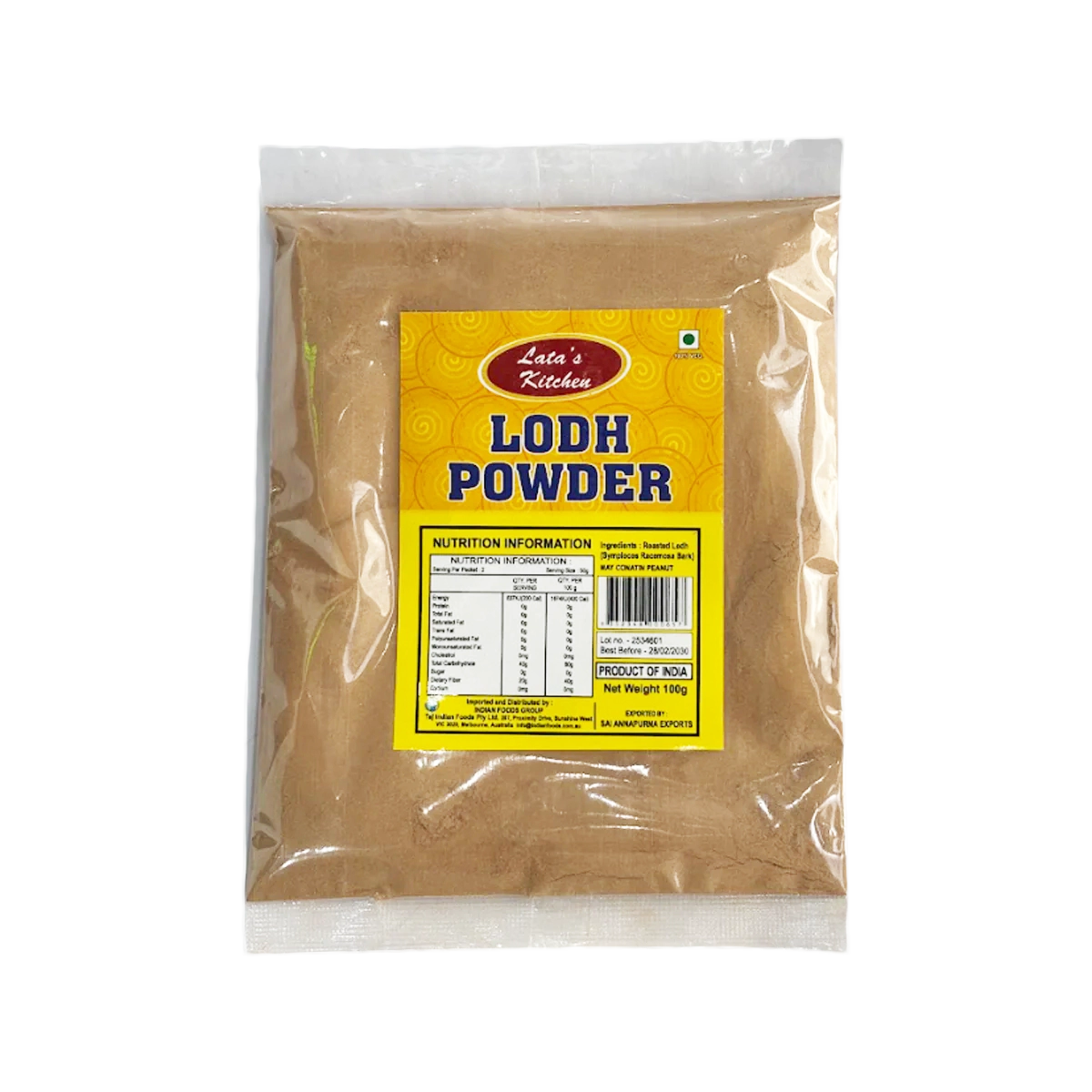 Lata’s Kitchen - Lodh Powder | 100g