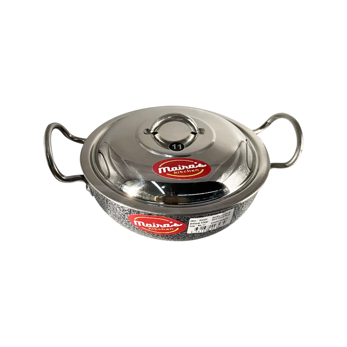 Maira's Kitchen - Kadhai Black and Silver Size 11 | 1 Each