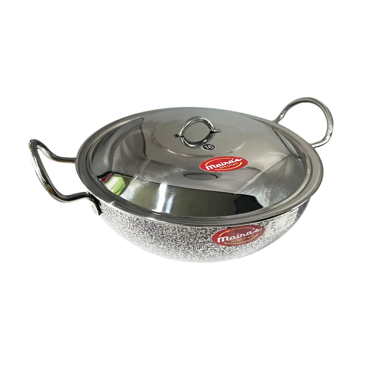 Maira's Kitchen - Kadhai Black and Silver Size 16 | 1 Each