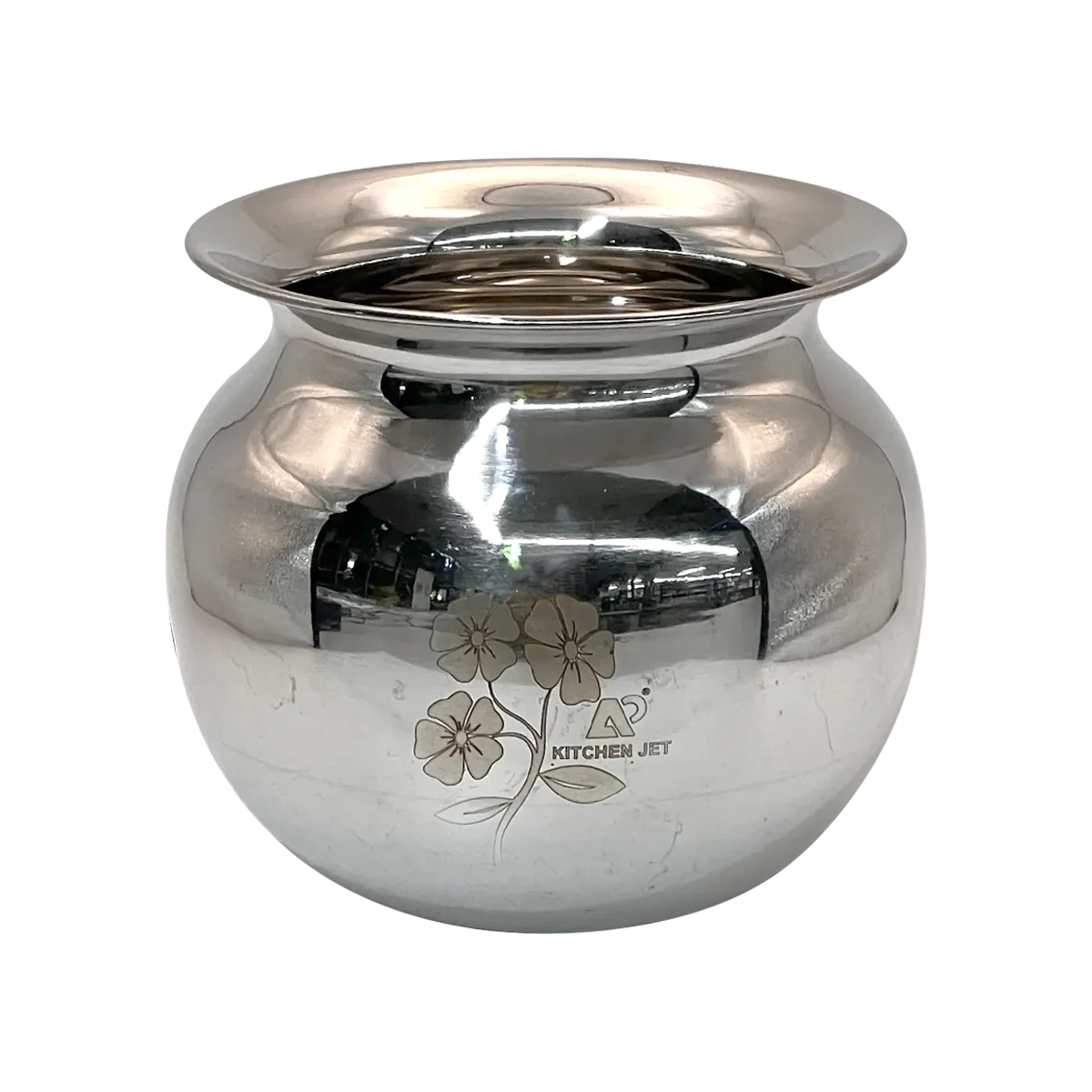Kitchen Jet - Stainless Steel Lota Flower Print | 1 Each