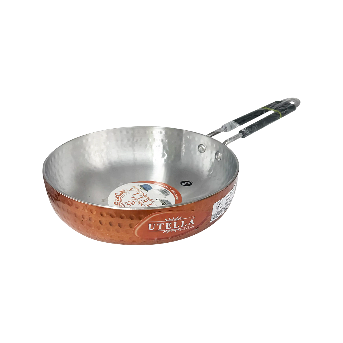 Utella - Hammered Frypan Copper Size 3 | 1 Each