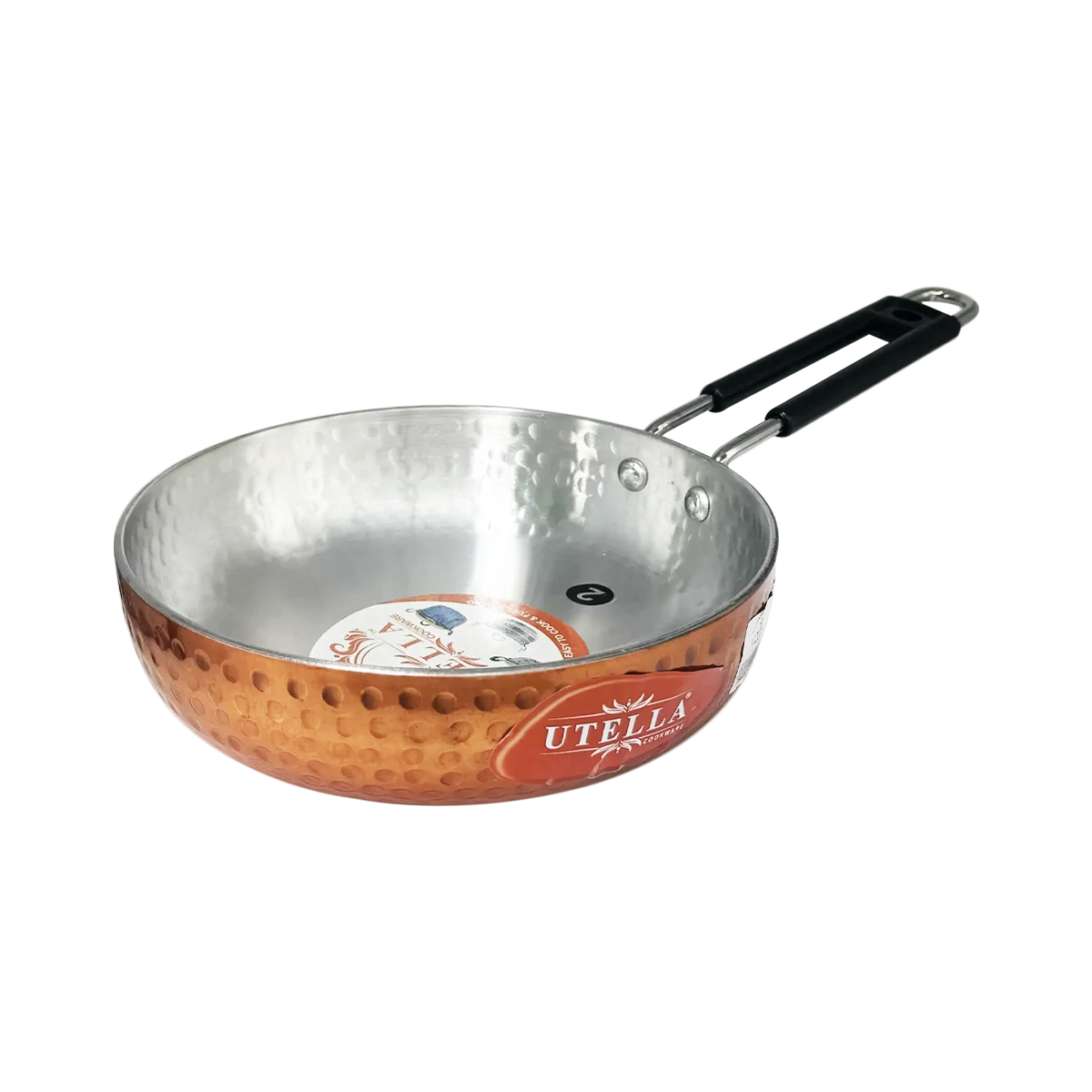 Utella - Hammered Frypan Copper Size 2 | 1 Each