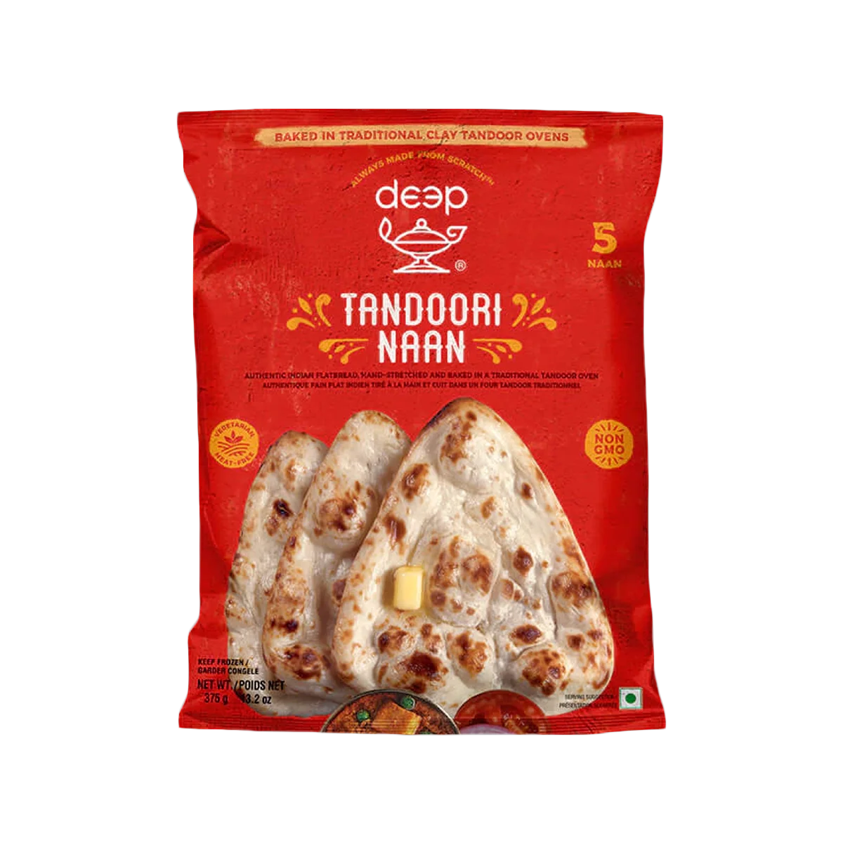 Deep - Tandoori Plain Naan | 5 Pcs