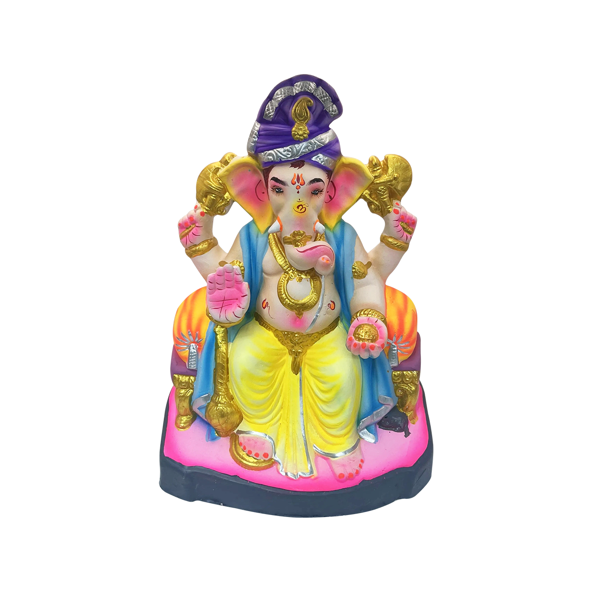 Maira's Kitchen - Ganesh Ji Idol 14" G014-14 Eco Friendly Assorted Color Ganapathi Bappa | 1 Each