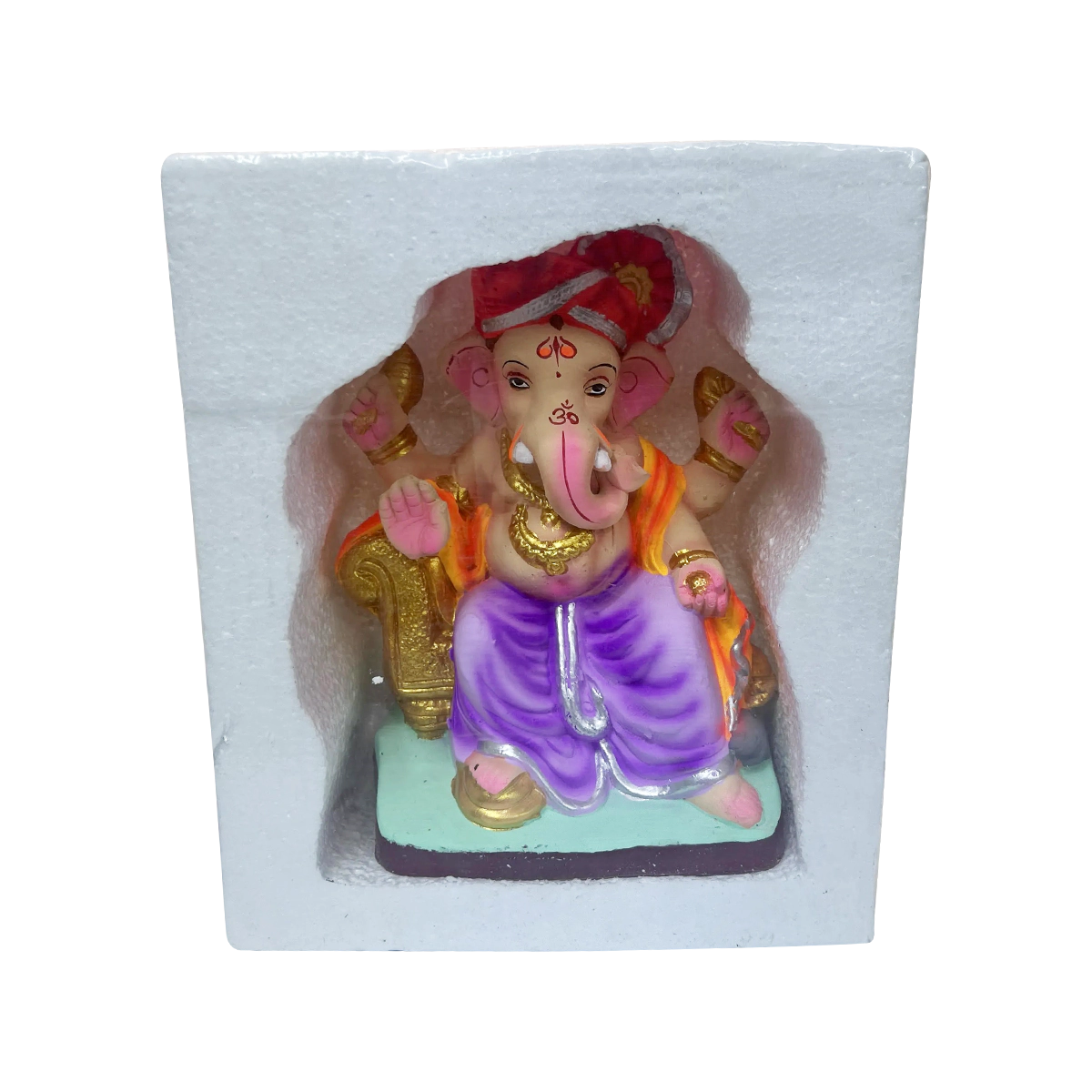 Maira's Kitchen - Ganesh Ji Idol 8" G004 Eco Friendly Assorted Color Ganapathi Bappa | 1 Each