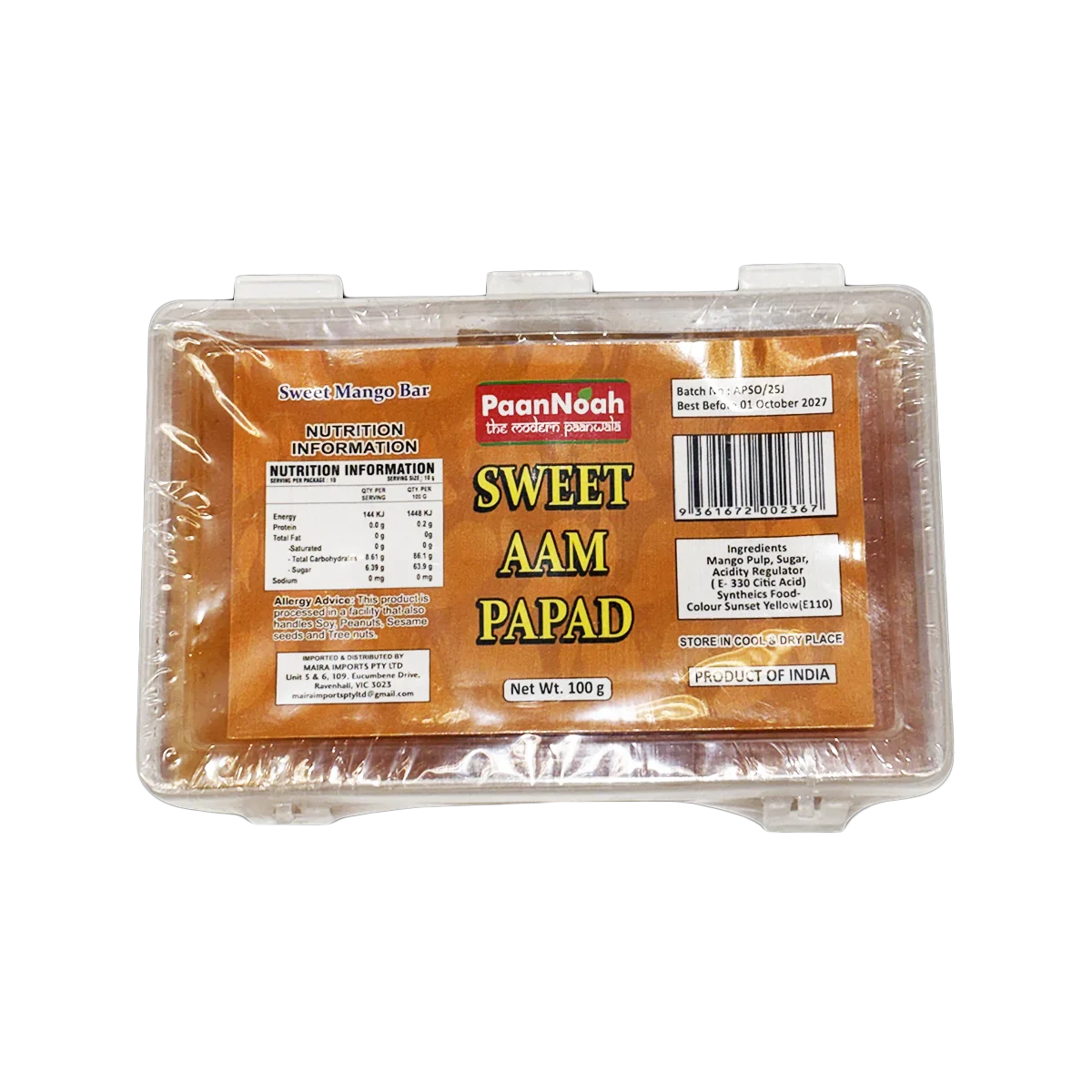 PaanNoah - Sweet Aam Papad Slice Orange | 100g